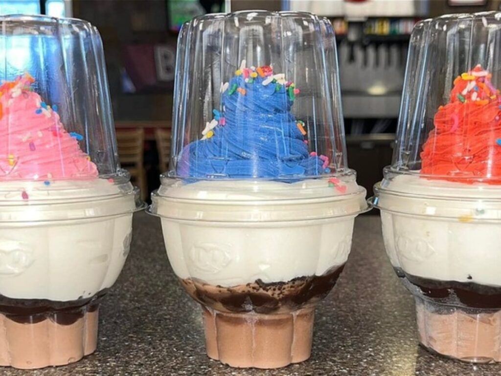 Ice creams at Dairy Queen in Cherokee, NC