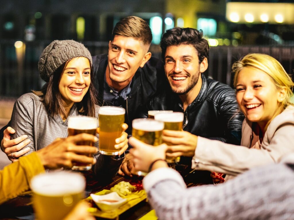 Drinking Beers Outdoors on beer tour in Asheville Image by View Apart