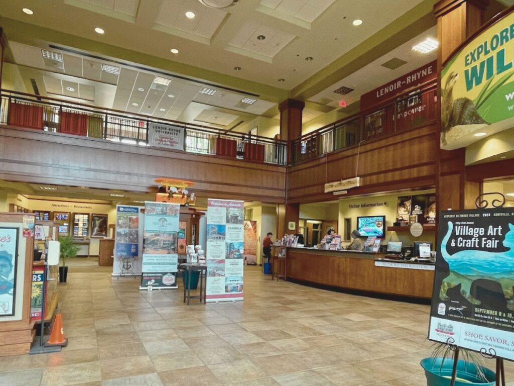 Inside the Asheville Visitor Center